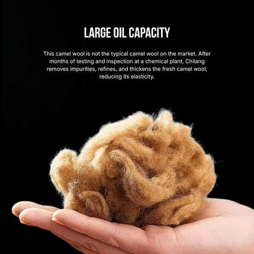 2Pcs Camel wool oil storage cotton