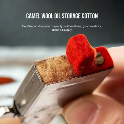 2Pcs Camel wool oil storage cotton